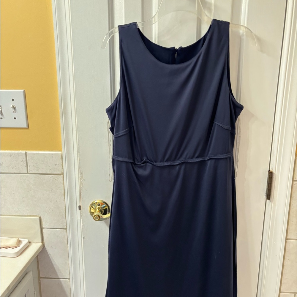 Chaps Blue Sleeveless A-Line Cocktail Dress - Picture 10 of 12